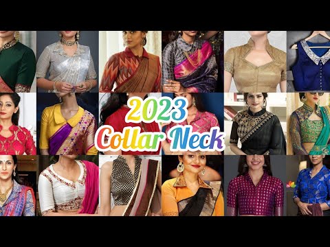 🌱#2023  latest top 59+ collar neck blouse design ideas || new model blouse designs || collar neck