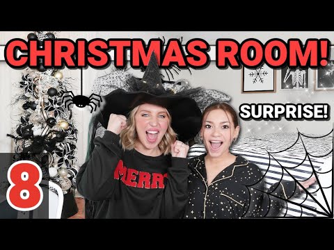 🎄👻 HALLOWEENMAS BEDROOM MAKEOVER FOR MY SISTER!