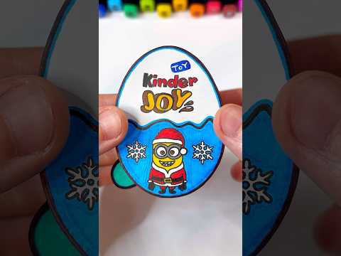 DIY Christmas Santa Minion Despicable Me Kinder Joy | Paper Craft Ideas #shorts #papercraft