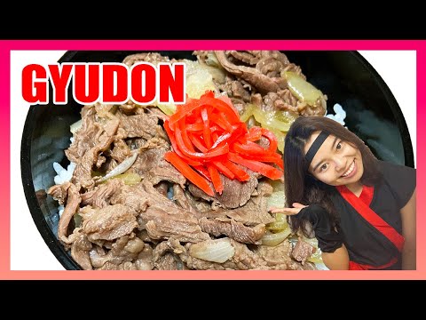 How to make GYUDON in 3 steps| Japanese Recipes with Ninja Girl