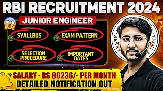 RBI JE Recruitment 2024 | RBI JE Syllabus, Exam Pattern, Selection Procedure, Salary