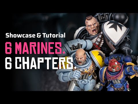 My SPACE MARINE HEROES SERIES 1 collection with tutorials (Black Templars, Space Wolves, and more)