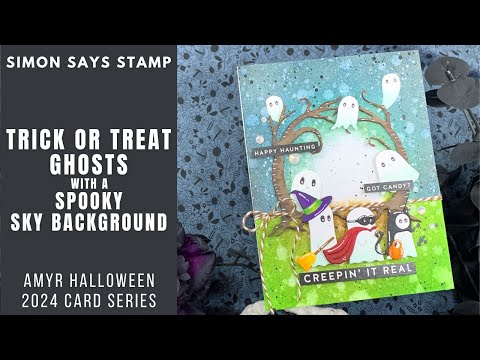 Trick or Treat Ghosties Card | AmyR Halloween 2024 Card Series #21