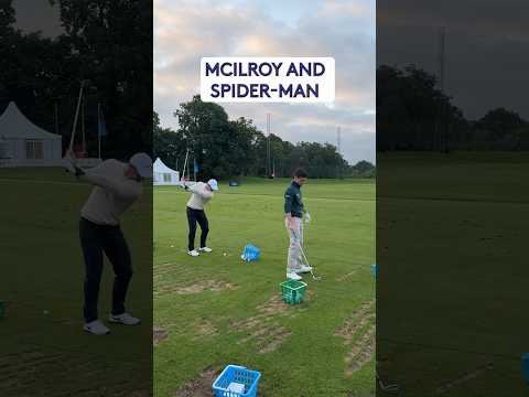 Tom Holland and Rory McIlroy range session 💪