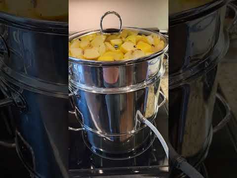 Use a steamer juicer to make apple juice - it's so easy!!