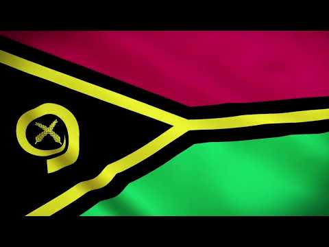 [10 Hours] Vanuatu Flag Waving - Video & Audio - Waving Flags