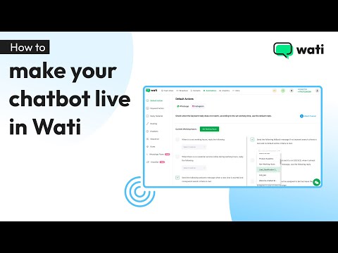 How to make your chatbot live in Wati