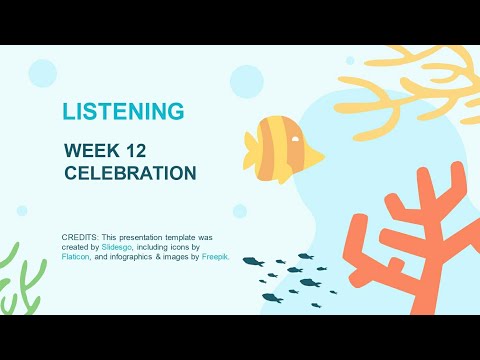 Listening Week 12 Celebration Worksheet English Subtitle