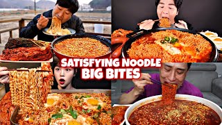 MUKBANG SPICY Ramen Noodles + Spicy Kimchi | Satisfying BIG BITES🌶️🥵🔥🔥