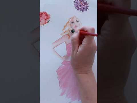 Painting wavy hair #watercolor #painting #tutorial