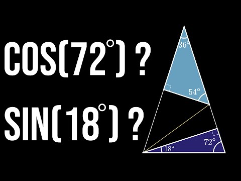 Exact Trig Values for Multiples of 18 Degrees Geometrically (visual proof)