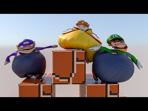 ➤ Jelly Super Mario Bros Race - With Luigi Waluigi and princess Daisy