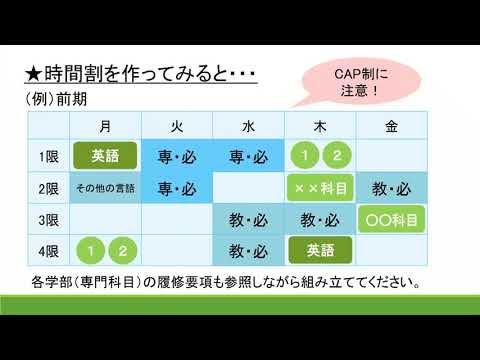 教養教育の履修登録について