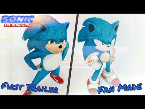 Drawing Sonic Movie vs Fan Made version