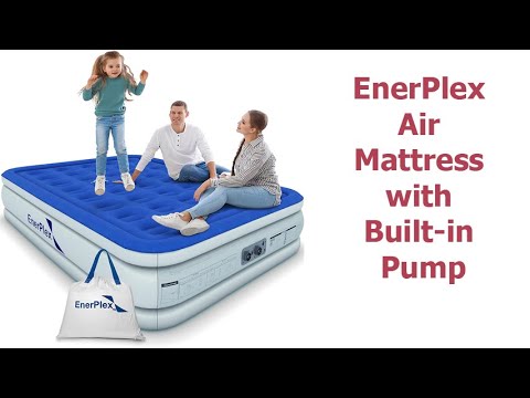 EnerPlex Queen Air Mattress & Features (for Camping, Home & Travel)