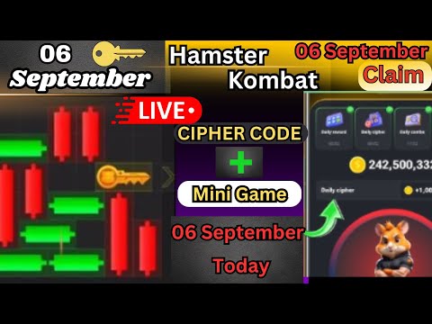 Hamster Kombat mini game 6 September / puzzle game / Puzzle game Solved / cipher code / 6 September