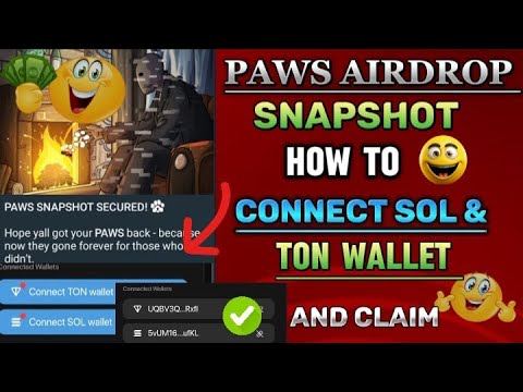 Paws Airdrop SNAPSHOT SECURED|HOW TO CONNECT SOLANA & TON WALLET ON PAWS AIRDROP  & CLAIM