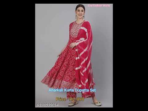 Anarkali Kurta Dupatta Set || Latest Anarkali Kurti Set || #kurtaset #kurties #short #shorts