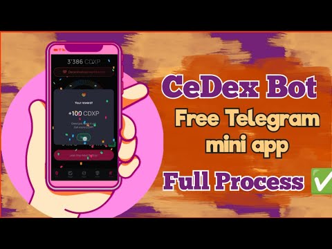 CeDex free telegram bot mini app | centralized and decentralized world Gamefi earning full process