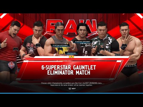 WWE 2K24 AWA Monday night dawn: 6 Man Gauntlet elimanator match