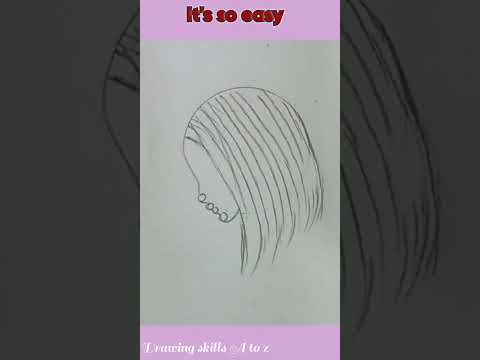 Girl drawing technique 😱🥰❤#shorts #drawingtutorial