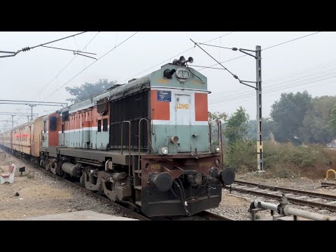 LDHD ALCO Chugging Diesel Engine | WDM3A Horn and Chugging Sound of Locomotive | #uniquetrainengines