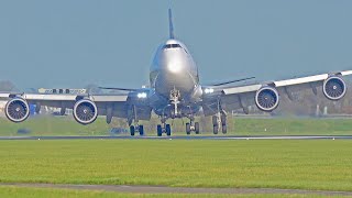 SPECTACULAR HEAVY STORM LANDINGS Winds up to 100km/h! Amsterdam Schiphol Airport