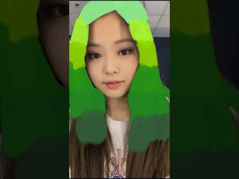 Blackpink Jennie hair's with different shades of green #ibispaintx #keditz #blackpink #typagirl