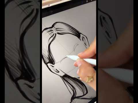 How to draw face features #fashionsketchbook #kagalovska #drawtutorial #scetchbook