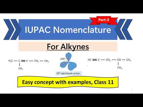 IUPAC nomenclature | IUPAC nomenclature of alkynes | IUPAC naming of organic compounds | Class 11