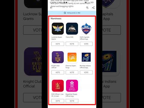 Vote For Your Favourite IPL T20 Team App | IPL 2024 | Play Store