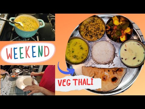 Mess Wali Thali || 60min with 2curry/dal, roti,jeera rice,Kheer | North Indian Veg Thali #thali