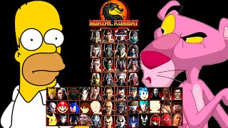 MORTAL KOMBAT 9 | HOMER SIMPSON & PINK PANTHER | EXPERT TAG LADDER | GAMEPLAY (4K60FPS)