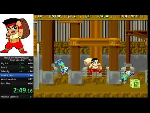 Hammerin' Harry (ARC) Speedrun 6:10 / 大工の源さん ノーミスRTA