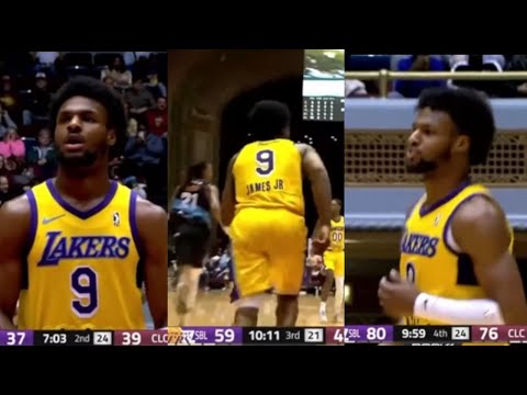 Bronny James stares down crowd & blows kisses after getting confidence from deep!