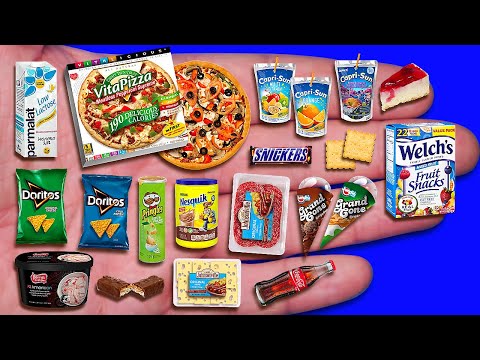 25 DIY MINIATURE FOOD AND MINI DRINKS REALISTIC HACKS AND CRAFTS DOLLHOUSE ACCESSORIES