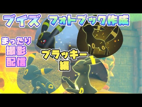 【Newポケモンスナップ】ブイズのフォトブックを作りたい…！まったり撮影配信 [ブラッキー編]