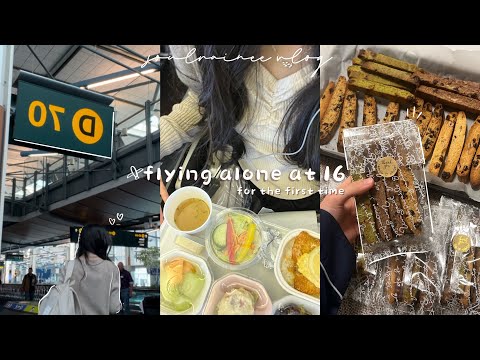 first time FLYING ALONE to JAPAN at 16 | last day of school, baking cookies, what i eat on plane