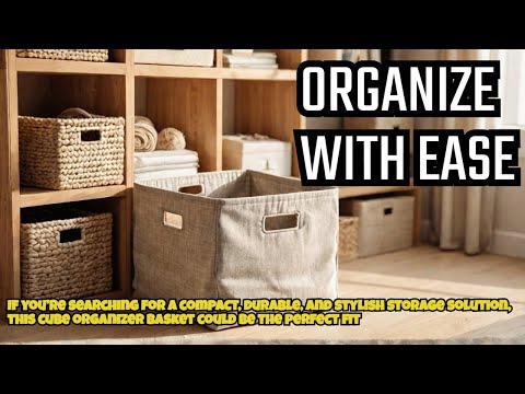 Foldable Cube Storage Basket with Lid & Handles | Best Home Organizer Box for Storage Solutions!