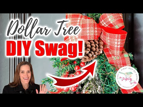 DIY Christmas Swag Wreath on a Budget!!