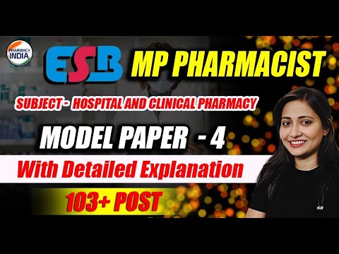 ESB MP Pharmacist | HCP | Model Paper - 4 | With Detailed Explanation #esb #pharmacist