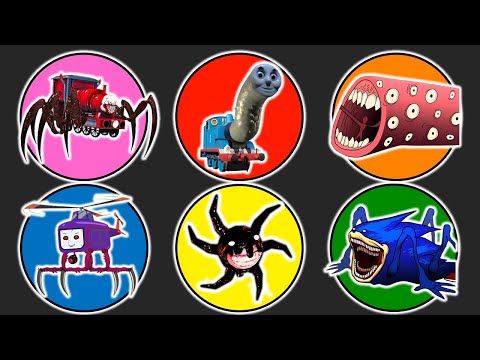 Spin Wheel Choo Choo Charles,Thomas Lipan,Train Eater,Monster Helikopter,Screech Roblox,Shin Sonic