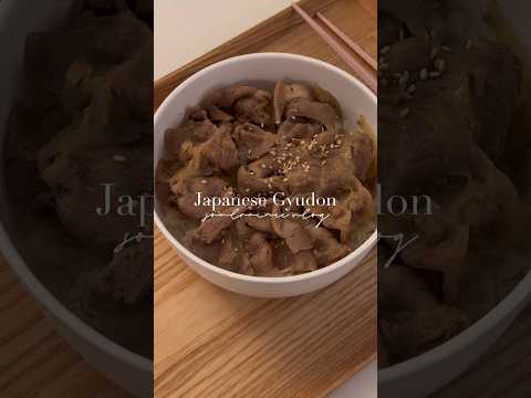 Japanese Gyudon || easy Japanese beef bowl #shorts #gyudon