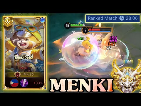 MOST INTENSE AND LONGEST RANK GAME I EVER PLAYED!! ☠️ | MENKI TANK BUILD JUNGLE - HONOR OF KINGS