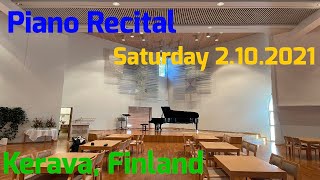 【Live Concert in Finland】Piano Recital on 2.10 in Kerava 【フィンランドでピアノリサイタル】