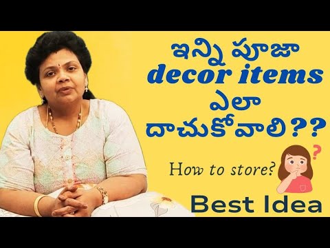 ఇన్ని పూజా decor items ఎలా దాచుకోవాలి??!!IDEA👌🏼|ORGANIZING VIDEOS|How to store pooja decor items||