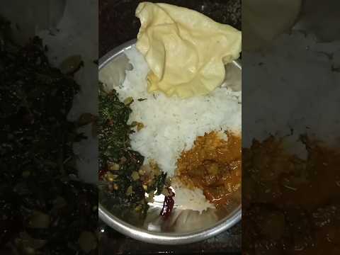 today lunch sadam, vendakkai puli kulambu, keerai poriyal @sutharsanalifestyle308 #todaylunch