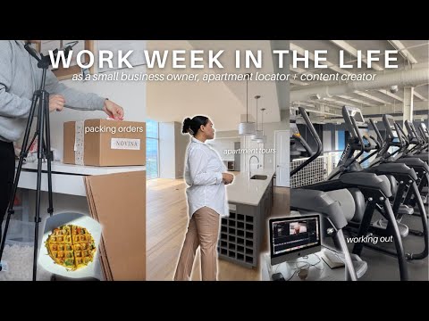 WORK WEEK VLOG // Small business owner, apartment locator + content creator *trying a new schedule*