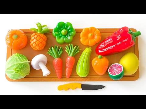 Satisfying Video | Cutting Plastic Fruits and Vegetables ASMR | Relaxing Video ASMR