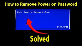 Solved: Enter Power On Password Issue